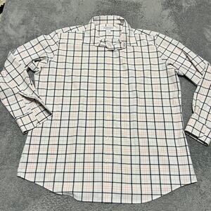 Mizzen+Main Leeward Shirt Mens 2XL Plaid Performance Dress Button Down Stretch